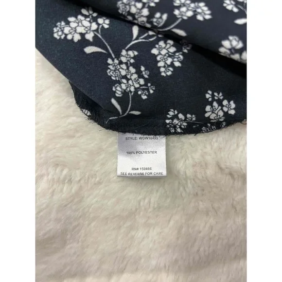 41‎ Hawthorn Women Black White Floral Long Sleeve Top Size XL - Picture 4 of 5